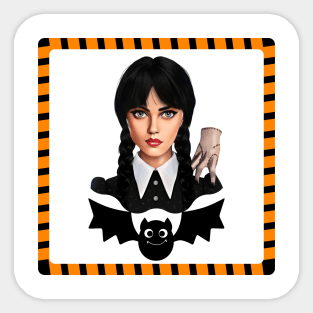 Wednesday Addams Jenna Ortega Sticker